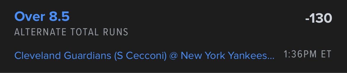 SmoodPicks's tweet photo. June 4th

Straight Bet
#MLB Action 
-130 Odds / #FanDuel 

• Guardians Vs Yankees o8.5 Runs https://t.co/ueD1cHVFZQ