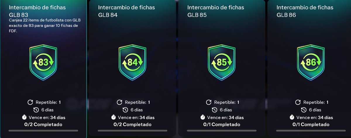 JuniorSintress's tweet photo. 🚨NUEVOS INTERCAMBIOS en FC26 pero…dan TOKENS🚨

⏩22 x 83 ➡️ 10 Tokens
⏩18 x 84 ➡️ 10 Tokens
⏩8 x 85 ➡️ 10 Tokens
⏩8 x 86 ➡️ 15 Tokens
⏩7 x 87 ➡️ 30 Tokens
⏩5 x 88 ➡️ 40 Tokens
⏩5 x 89 ➡️ 50 Tokens
⏩5 x 90 ➡️ 60 Tokens
⏩5 x 91 ➡️ 75 Tokens https://t.co/vydjlZu4Fc