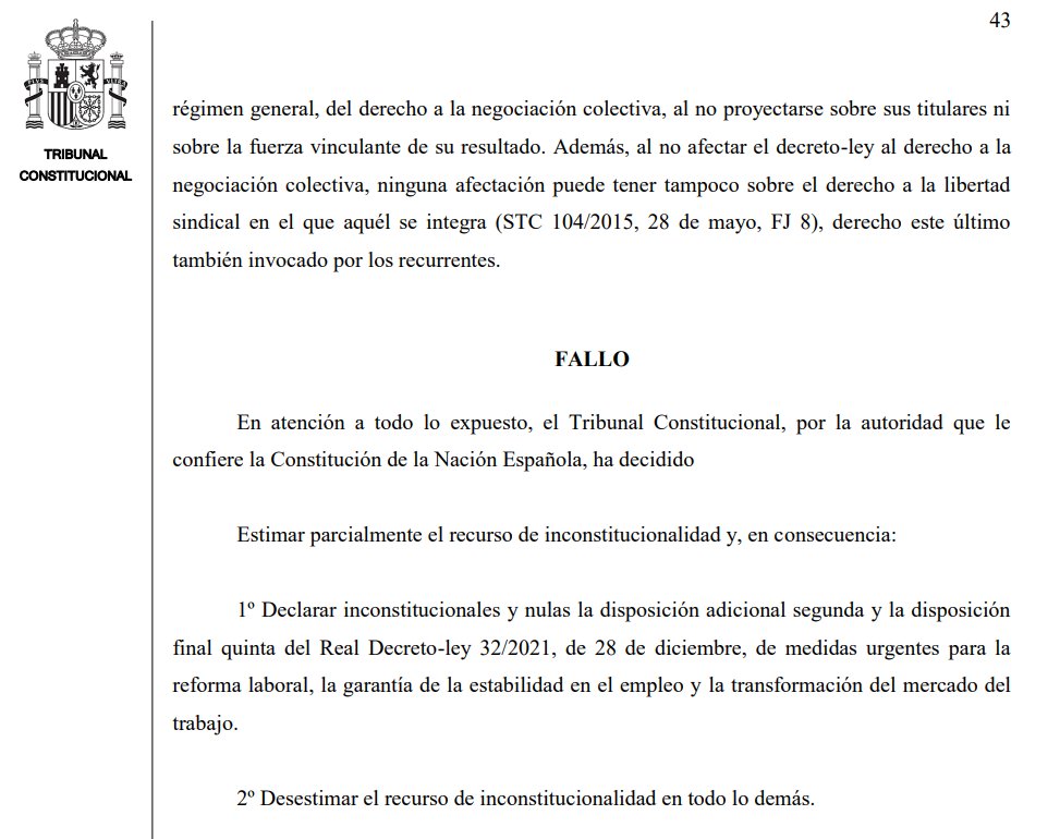 RamonLopez_G's tweet photo. ‼️El Tribunal Constitucional le dice a Vox que la Reforma Laboral del Gobierno que ha hecho bajar el paro en España y luchar contra la precariedad laboral es constitucional y DESESTIMA sus recursos. 

Lo anticonstitucional es pretender que los españoles seamos pobres. https://t.co/SriDQSdFRC