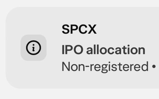 Miaosubibi's tweet photo. wealthsimple可以买SPCX？ https://t.co/u89pNzttvi