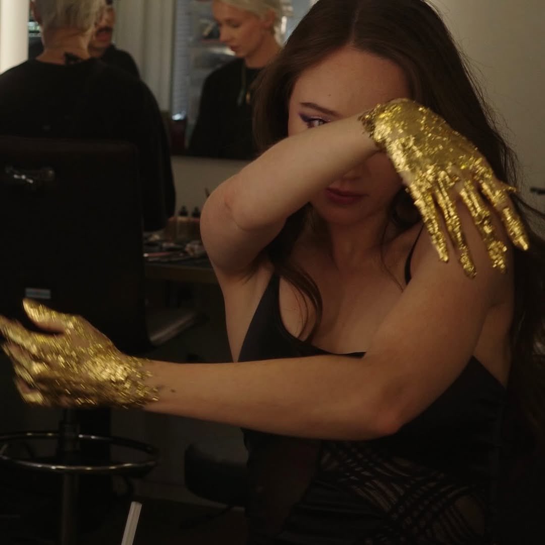 dailyHRL's tweet photo. havana rose liu on set for "her private hell" last year.

📸 kristine_froseth via instagram https://t.co/mlqusxBSfK