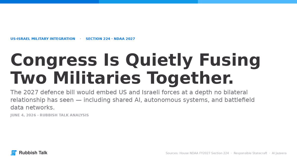 RubbishTalkHQ's tweet photo. United States-Israel Defence Technology Cooperation Initiative. Read Now!