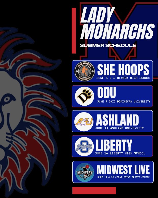 MHSLadyMonarchs's tweet photo. 🏀 June Shootouts — Excited to get back to competing as a TEAM! 
🔥 Some elite events &amp; high level competition! 
#PTBM https://t.co/XwRIiBVutq