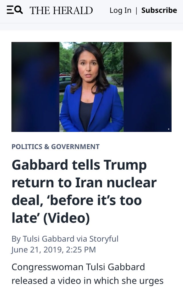 LisaFla8's tweet photo. @MassieforKY @tbuss76 Where was your outrage when Don The Con hired this insane Islamic Terrorist Sympathizer to be DNI? Oh wait…Your Jew Hate probably made Tulsi Gabbard one of your good gal pals 🙄 Antisemitism has no place in America, Mr Massie. #Hypocrite Iran can never be allowed to have NUKES. https://t.co/gtH3ZISUeZ