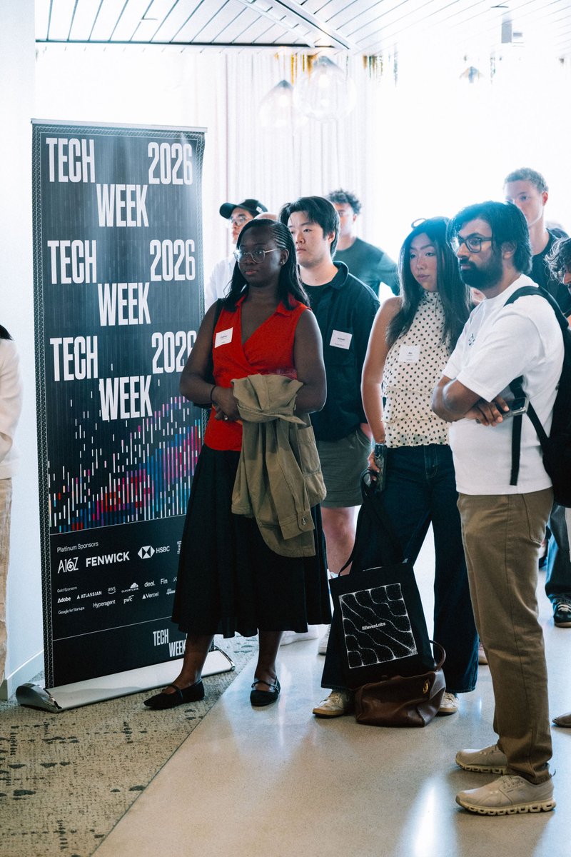 FenwickWest's tweet photo. What does it take to build a breakout consumer AI company today?
On Day 3 of NY @Techweek_ , Fenwick's Will Black welcomed attendees before Bryan Kim led a discussion w/ founders Eliza Wu, Nate Tepper, Raj Vir & Fai Nur on the future of consumer AI. #FenwickatTechWeek #NYTechWeek https://t.co/pyEBDHJBg4