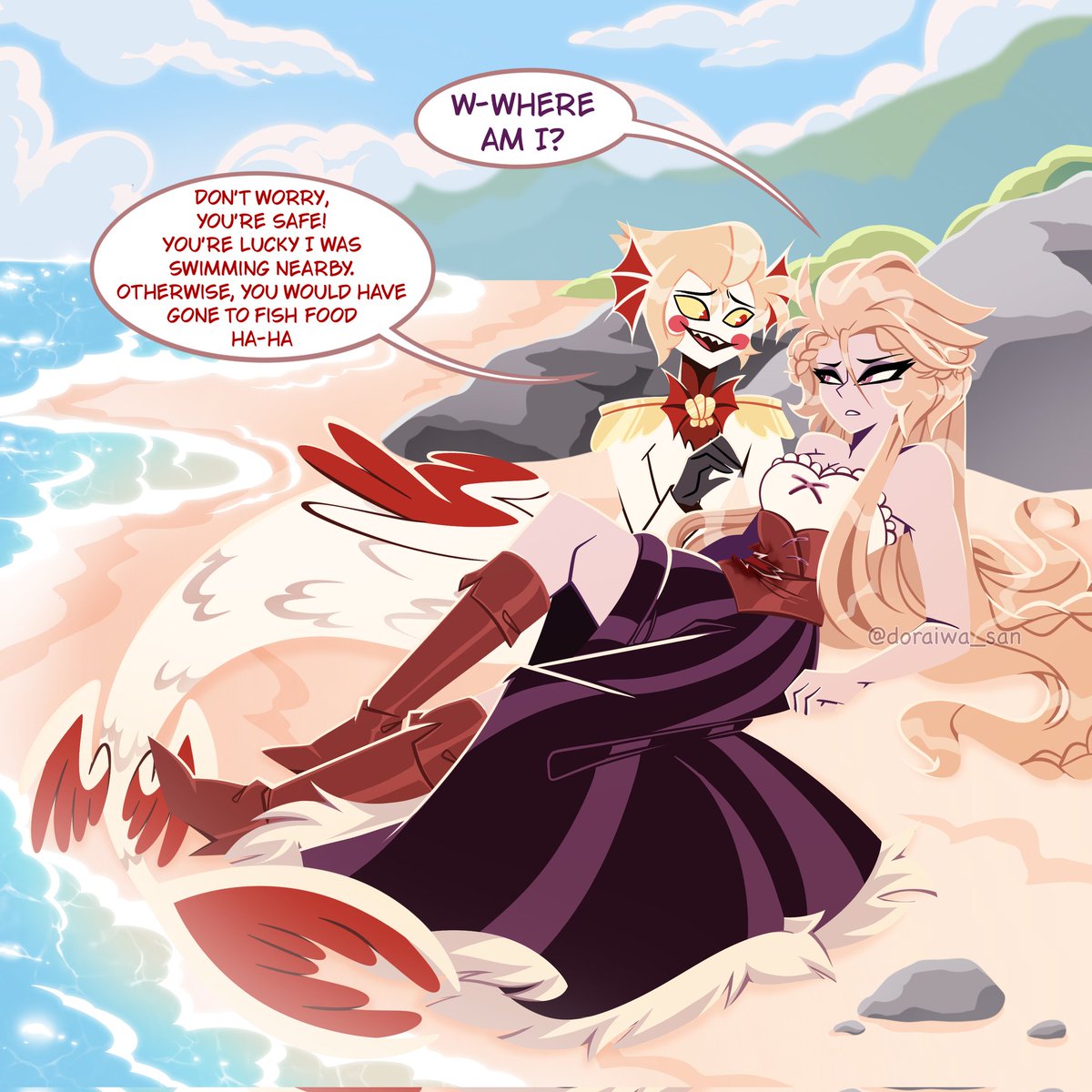 doraiwa_san's tweet photo. [Pirate AU]

«The Savior» part 2

#HazbineHotelFanart https://t.co/Dfsve8RokN