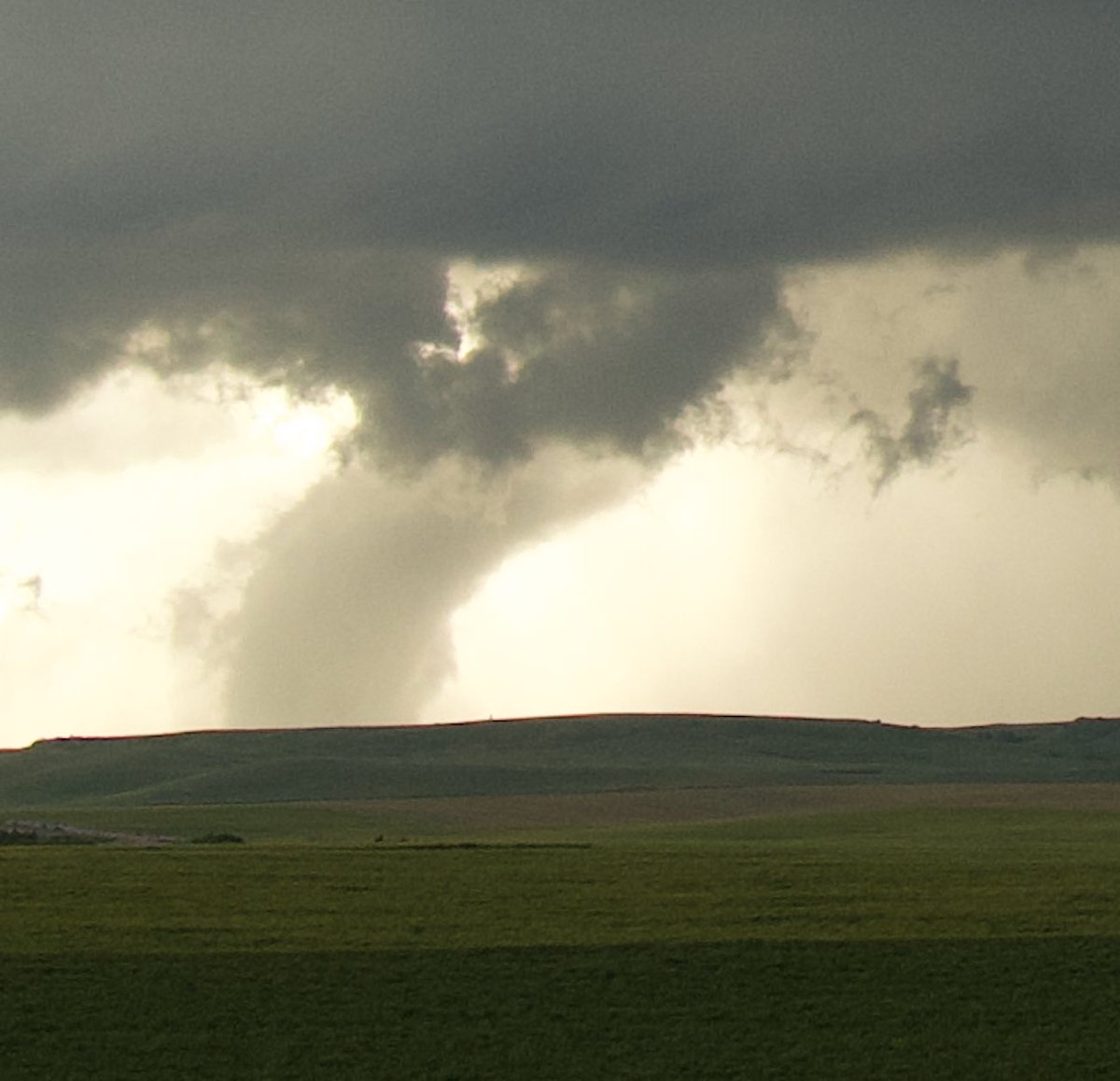 willbrattonwx's tweet photo. Our look at night’s strange, curvy #tornado near Ideal, SD

What a shot by @floridamanwx https://t.co/Kz7URI5XBp