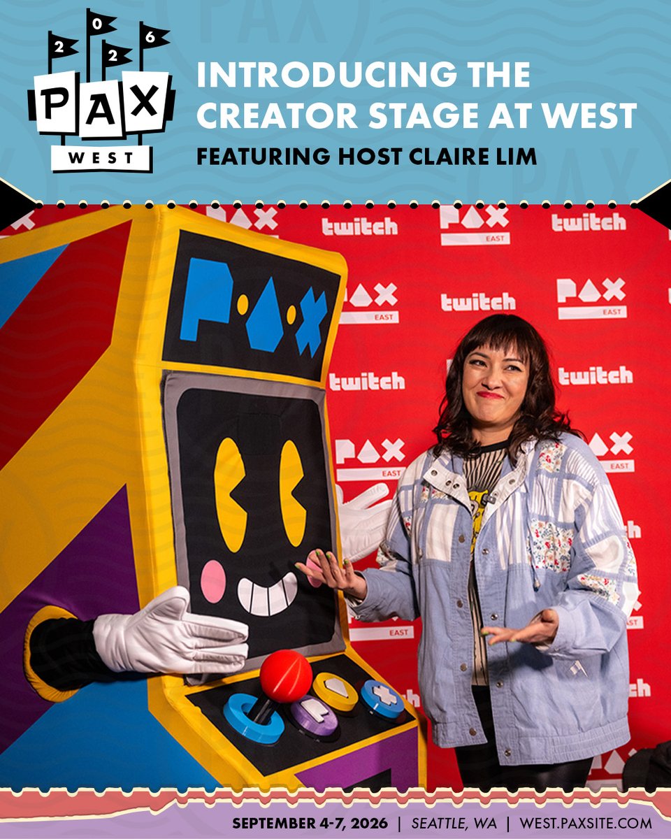 Introducing the Creator Stage at West\nFeaturing host Claire Lim\nSeptember 4-7, 2026\nSeattle, WA\nwest.paxsite.com