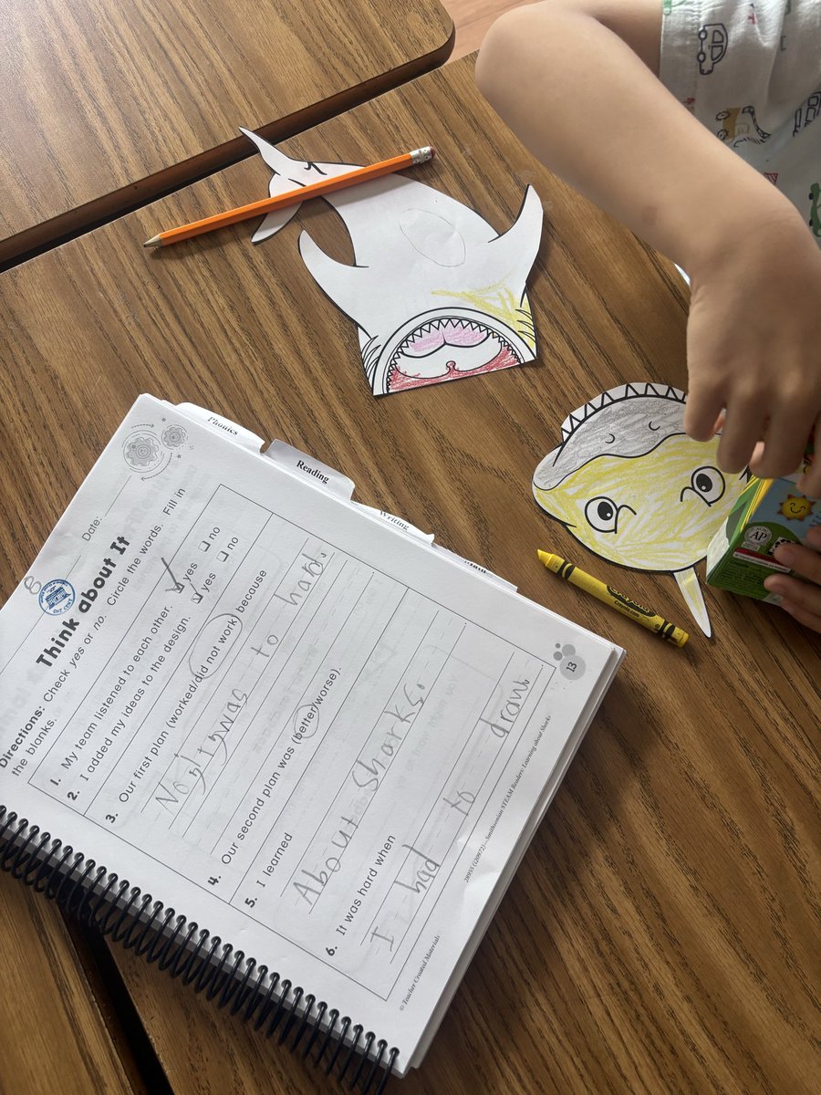 MrRomero0's tweet photo. 🦈 Fish are friends, not food! 🐟
This week our Summer School STEAM students are learning all about sharks! From teeth to tails, we're discovering what makes these ocean predators so fascinating. 🌊🔬
#SummerSchool #STEAM #Sharks
#ACEIgnite  #RISDSummer https://t.co/5wZq42tFCF