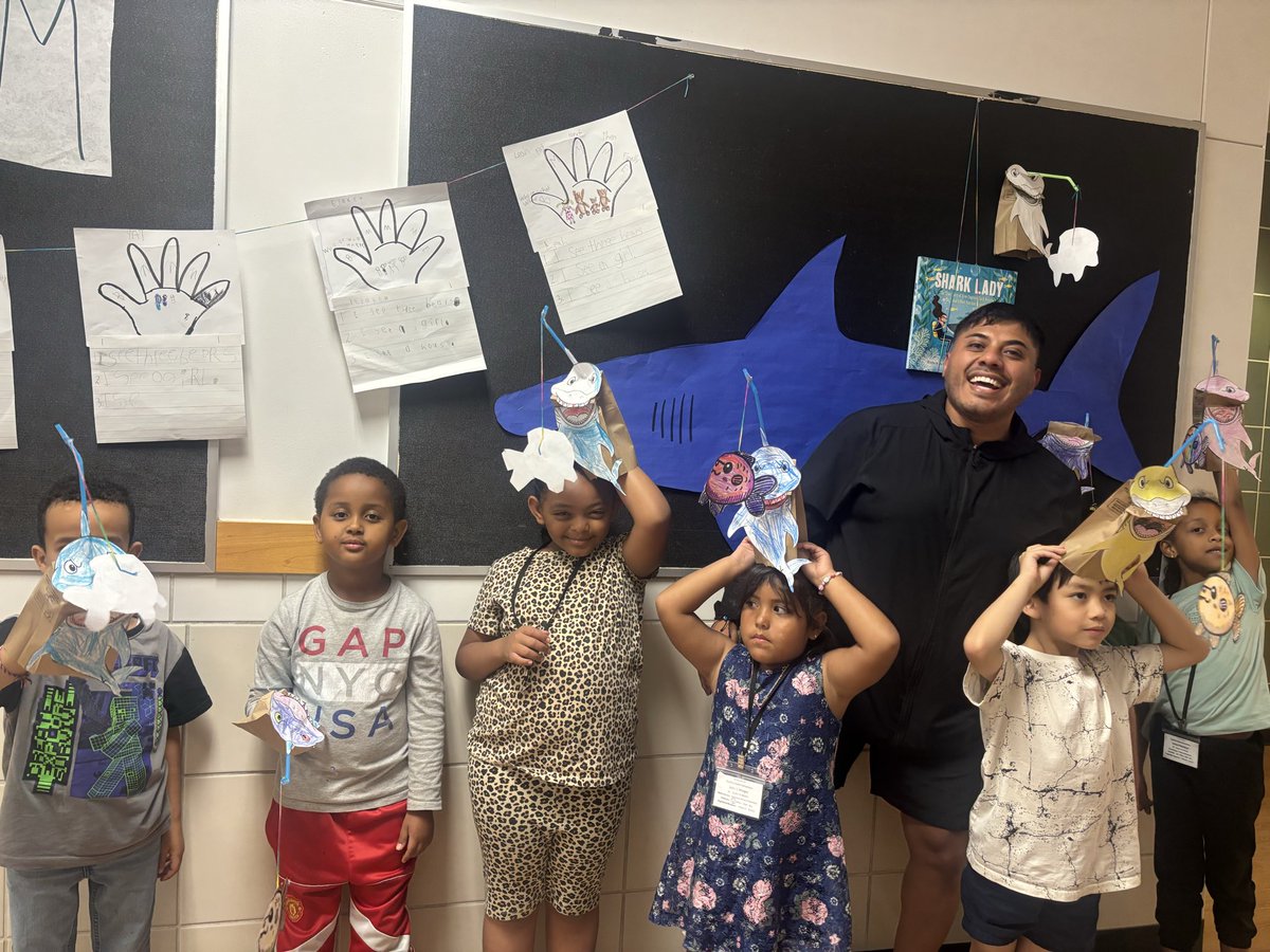 MrRomero0's tweet photo. 🦈 Fish are friends, not food! 🐟
This week our Summer School STEAM students are learning all about sharks! From teeth to tails, we're discovering what makes these ocean predators so fascinating. 🌊🔬
#SummerSchool #STEAM #Sharks
#ACEIgnite  #RISDSummer https://t.co/5wZq42tFCF