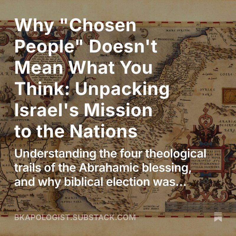 BKapologist's tweet photo. Why "Chosen People" Doesn't Mean What You Think: Unpacking Israel's Mission to the Nations #urbanapologetics #IUIC https://t.co/wfJQm2VuyU https://t.co/rdJeDwNH99