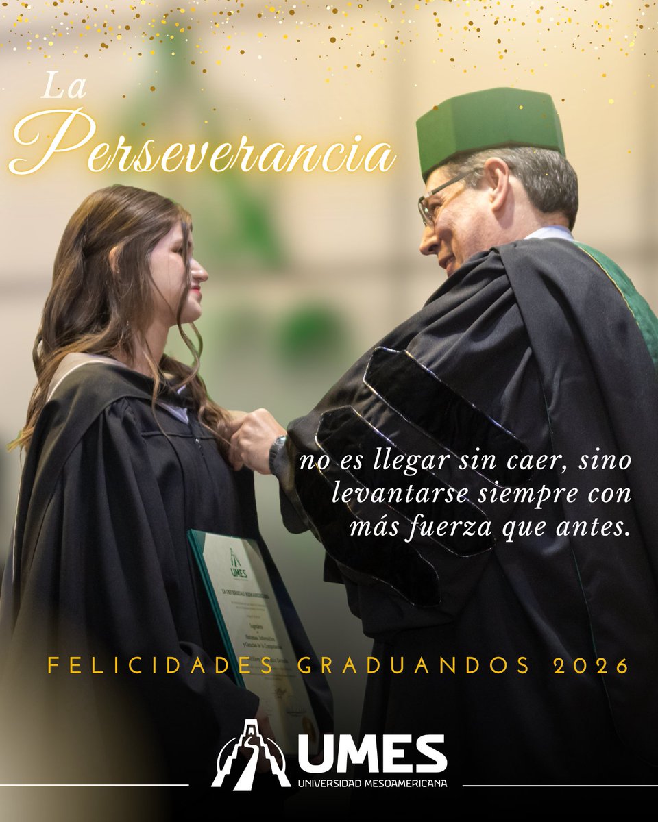 mesoxela's tweet photo. 🎓 Hubo obstáculos, hubo dudas, hubo momentos difíciles. Pero también hubo una decisión constante de seguir adelante. Felicidades a nuestros graduandos 2026, que llegaron más fuertes que nunca.

#Graduaciones2026 #UMES #Perseverancia https://t.co/UXXroOQkHC