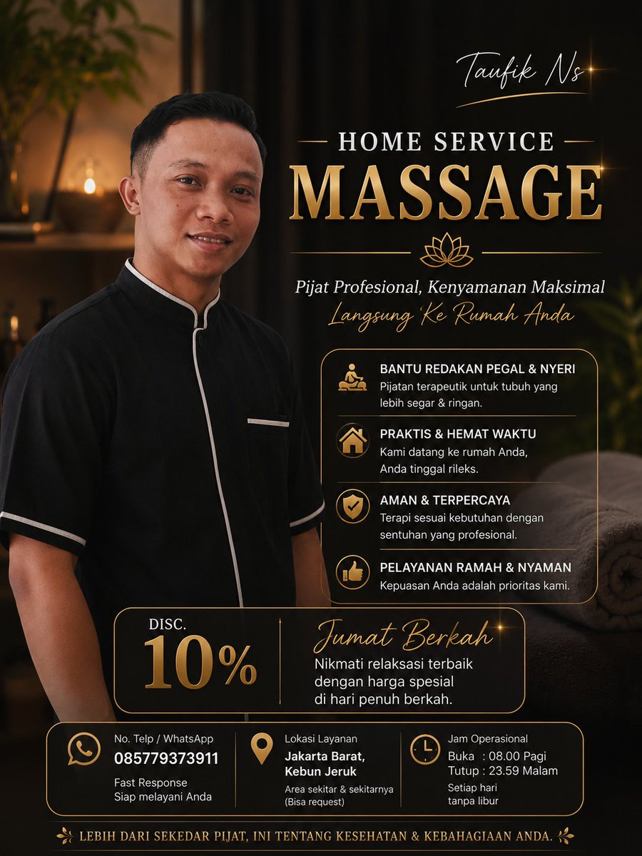 TaufikNs96's tweet photo. Hi... 
Ready pijat jakarta
Melayani pria dan wanita
Silahkan yang butuh pijat bisa hubungi saya. 
Tlp 085779373911

#Pijatjakarta #Pijatpria #Jakarta #Pijatwanita #Pijatpasutri #fypシ゚
#Pijathotel #Pijatpanggilan #Pijatbekasi #Pijattangerang #Pijatdepok https://t.co/wYVMGOattQ