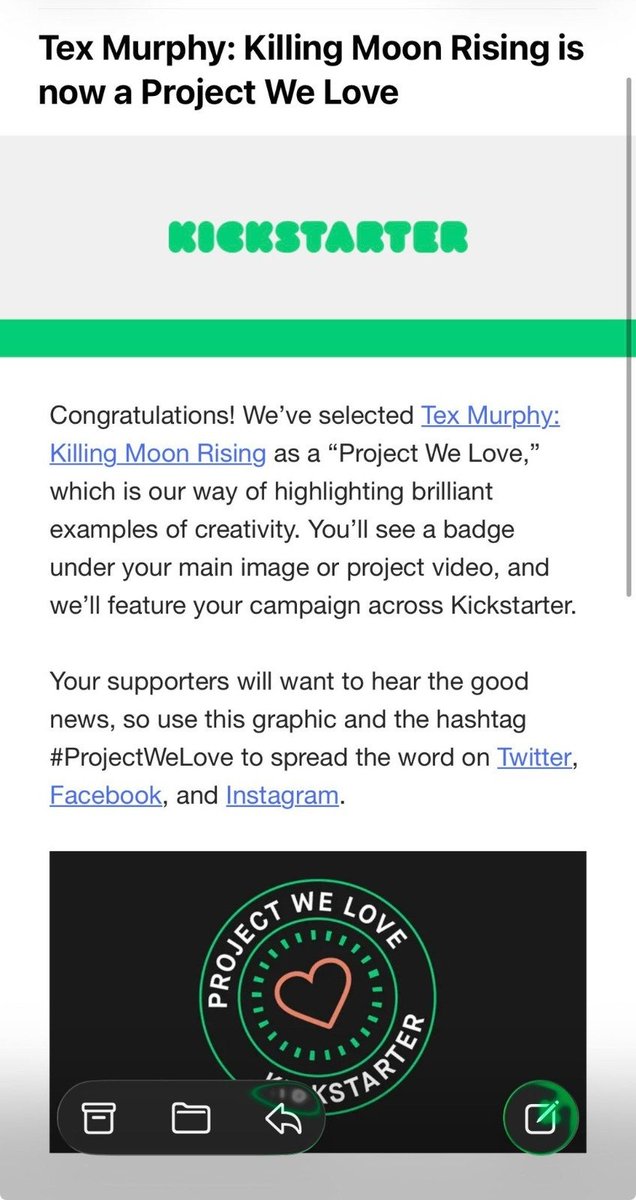 Arty_McLabin's tweet photo. $150k Kickstarter raised against a $50k goal. 'Projects We Love' badge. both before the 48-hour mark!

i was strategy advisor on this 

see next:

#TexMurphy https://t.co/u0ymZhAlyB