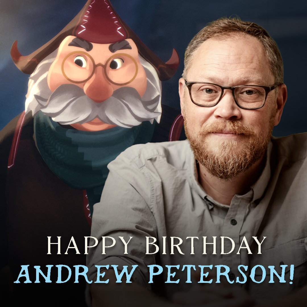 wingfeathersaga's tweet photo. As the diggle doth dither, so do we wish @AndrewPeterson, author of The Wingfeather Saga and the voice of Oskar, a happy birthday today! 🥳📚 https://t.co/MjXtY1FO60