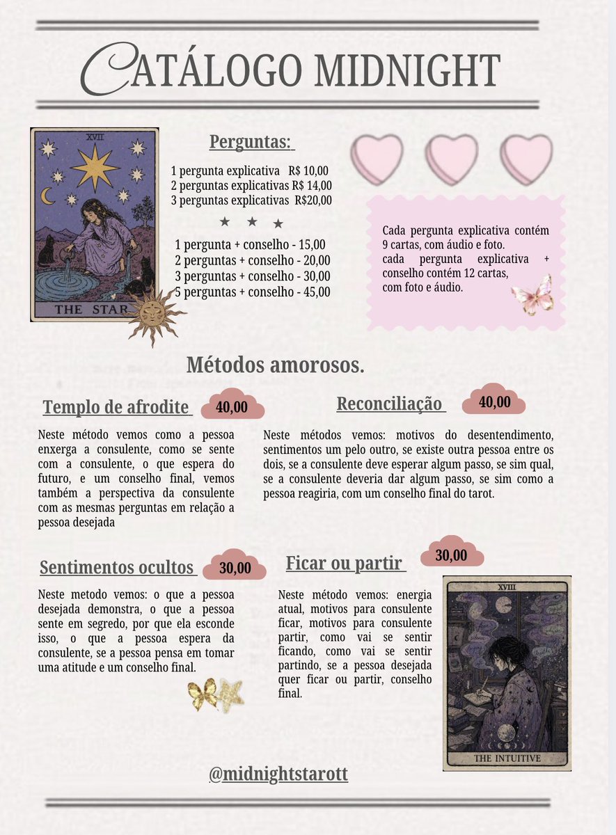 midnightstarot's tweet photo. Mesa aberta com 
atendimento imediato 🔮🧚🏻‍♀️

Promo 3 perguntas explicativas 16,00

1 pergunta explicativa 10,00
2 perguntas explicativas 14,00

Tags: freecard tarot mesa aberta taróloga cartomante 

https://t.co/raVEBlarCJ https://t.co/kMRwOILPdr