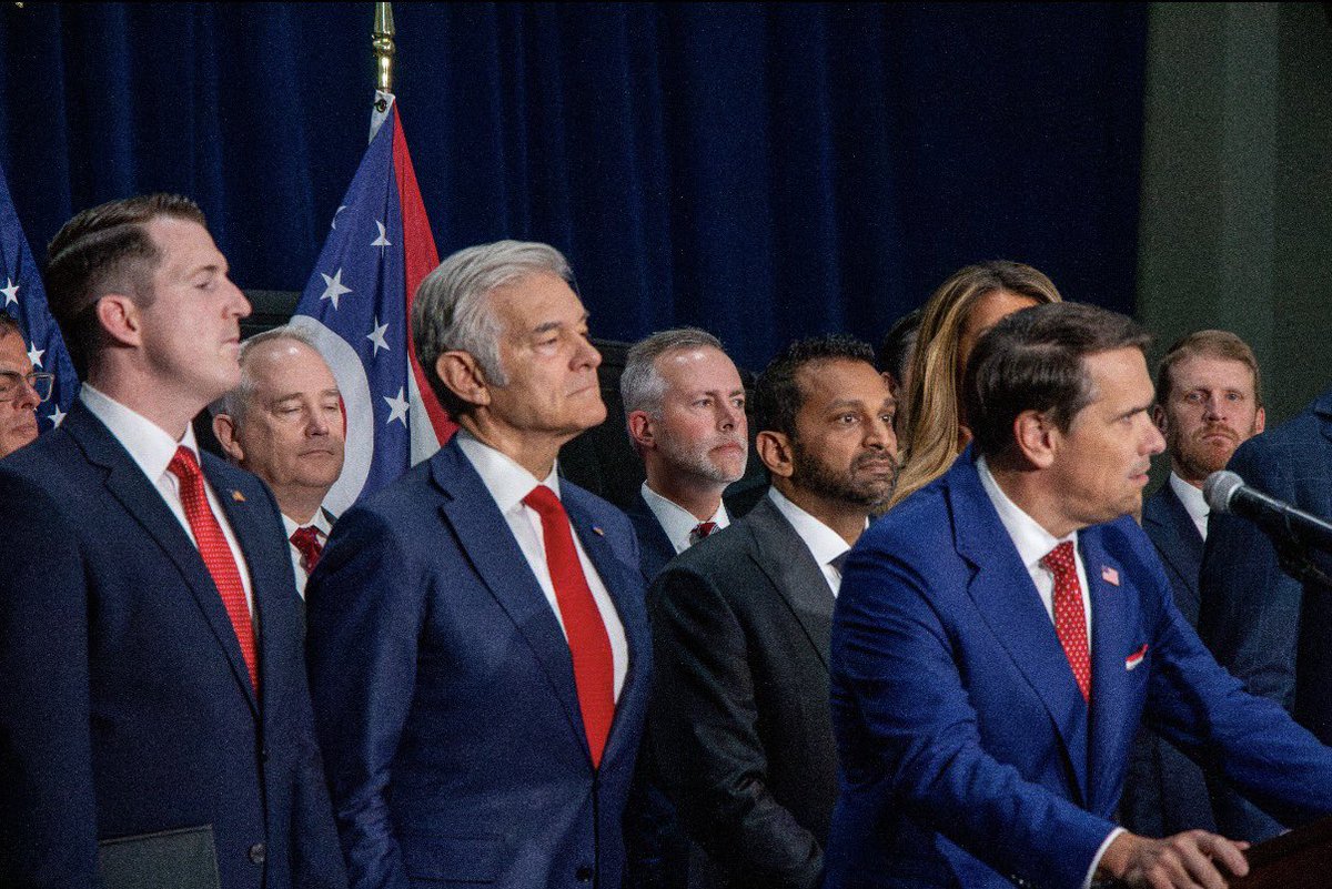 OhioTreasurer's tweet photo. Under @JDVance’s leadership, state leaders came together with federal partners this morning to discuss how to prosecute, prevent, and deter fraud. 

Today’s press conference highlighted a federal task force &amp; other efforts aimed at combating fraud in Ohio and across the nation. https://t.co/9qX5AemfSX