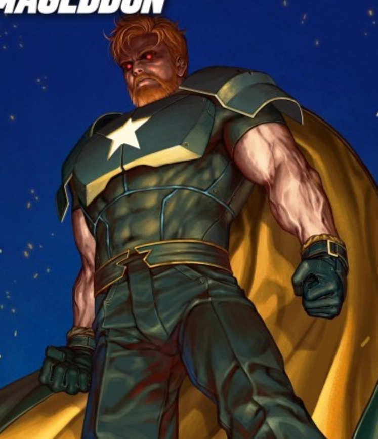 SiteJamesons's tweet photo. Eita, vazou o visual do "Capitão Pátria da Marvel".

Ele é o David Colton, o Capitão América que atuou na Guerra do Iraque, que ganhou os poderes do Sentinela.

Só fiquei curioso com uma coisa: por que ele tá vestindo o verde e amarelo do Brasil? 👀 https://t.co/Ks3rBtQ0Xd