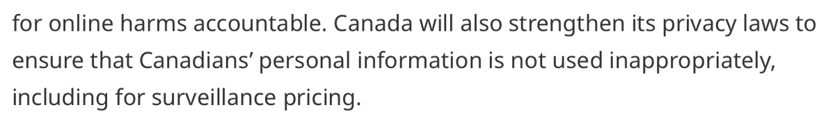 KeldonB's tweet photo. Good to see the link between privacy protection and surveillance pricing made in Canada's AI strategy. Feds and the provinces both have a role in fair pricing. https://t.co/pyqbDIEq4a