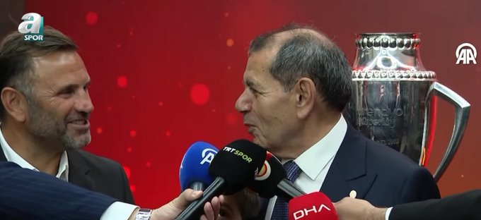 Lupen_Sports's tweet photo. - Dursun Özbek: "Hocam, 27. şampiyonluk topun ağzında."
 - Okan Buruk: "O baskıya başlayalım başkanım."
 - Dursun Özbek: "Çoktan başladı." https://t.co/ZKGznXpePn