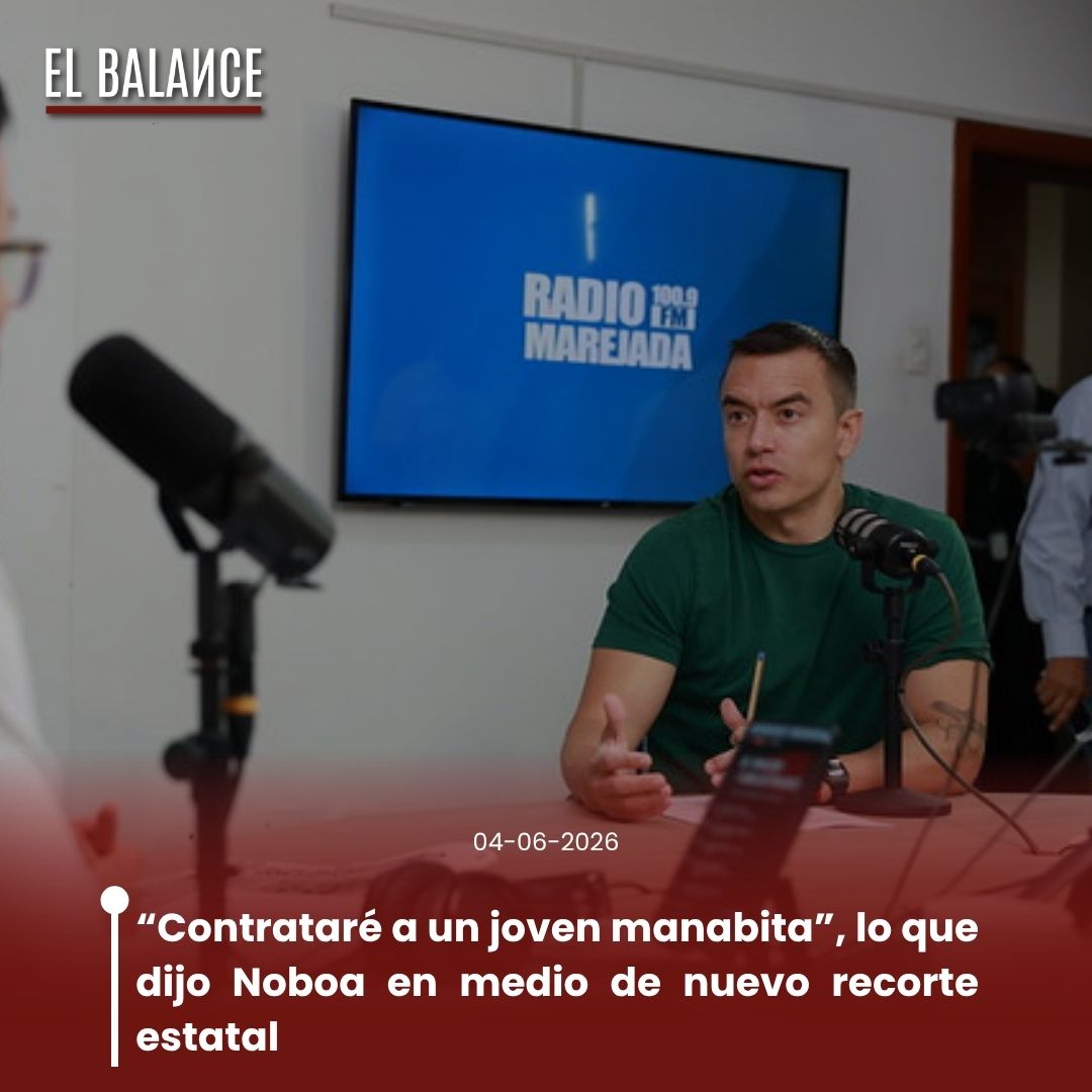 ElBalance_EC's tweet photo. Daniel Noboa anunció este 3 de junio, durante una entrevista con Radio Marejada en Manabí, que su Gobierno reducirá de 14 a 10 el número de ministerios, en lo que sería el segundo recorte de gabinete en menos de un año. El Presidente presentó la medida como parte de un plan de eficiencia estatal y dijo que buscará concentrar más responsabilidad en menos carteras para mejorar la gestión del Ejecutivo.

La reducción llega después del ajuste aplicado en julio de 2025, cuando el Gobierno pasó de 20 a 14 ministerios y redujo también el número de secretarías, con fusiones como la absorción de Cultura, Deporte y Senescyt en Educación, la integración de Ambiente con Energía y Minas, y la desaparición de otras estructuras bajo el argumento de simplificar el aparato público. Ese primer recorte estuvo acompañado por la desvinculación de cerca de 5.000 servidores del Ejecutivo y por evaluaciones de desempeño que abrieron un frente de incertidumbre laboral dentro del Estado.

Noboa evitó confirmar si la nueva reducción implicará más despidos y habló de “recambio” y “depuración”, dejando abierta la posibilidad de nuevas salidas en el sector público, con un ajuste que volvería a caer sobre los trabajadores estatales y aumentaría la presión sobre las carteras que aún sobreviven. Además, al referirse a los funcionarios que podrían salir, Noboa dijo que, si alguien “no quiere trabajar”, contratará a “un joven manabita” para ocupar ese puesto, una frase que aparte de ser clasista y demagógica, convierte el recorte estatal en amenaza laboral.

El Gobierno todavía no ha detallado qué ministerios desaparecerán, cuándo empezará el nuevo ajuste ni cuántos funcionarios podrían verse afectados, pero el anuncio se vincula a compromisos fiscales con el FMI y a la presión por mostrar orden administrativo.

Por: @iarandrader