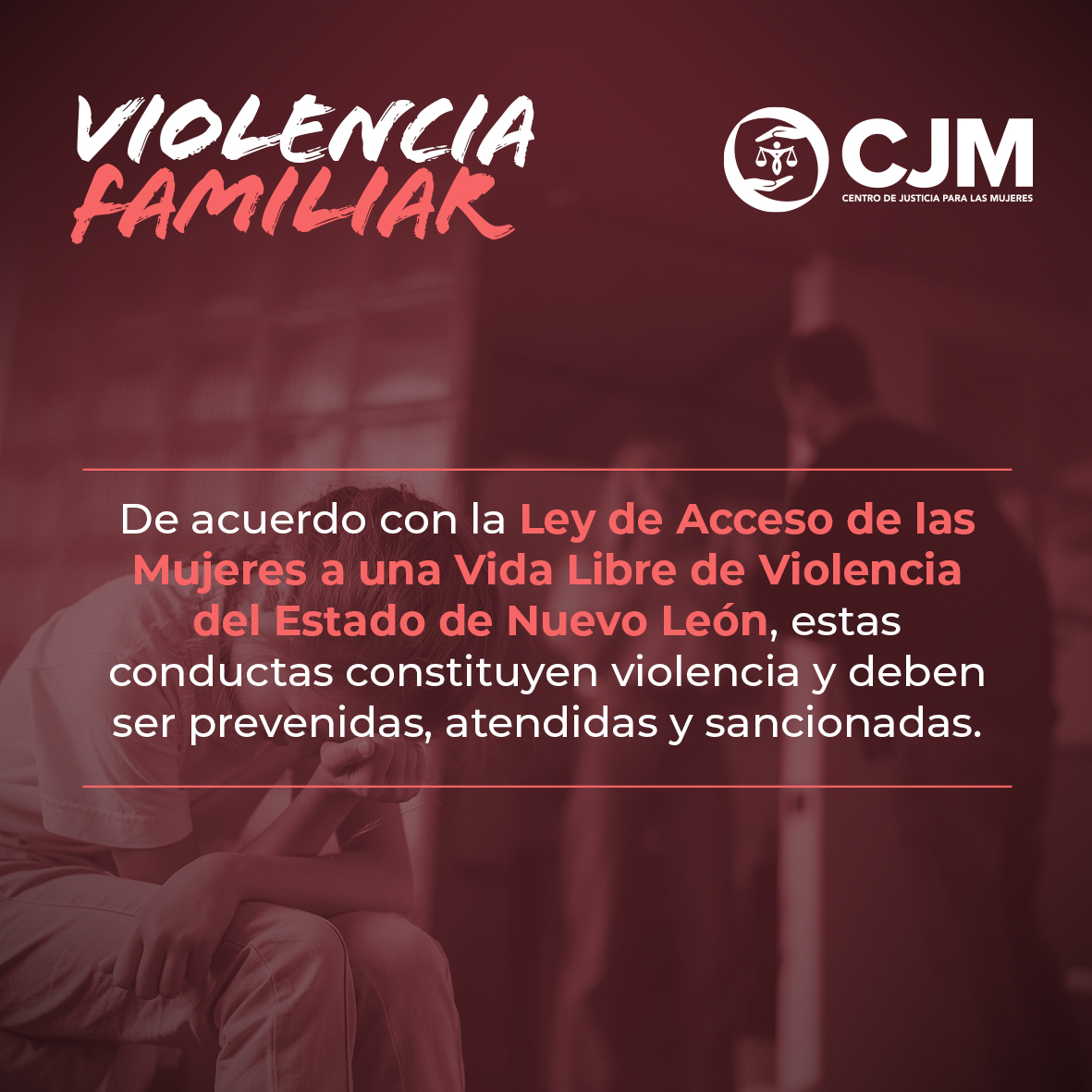 CJM_NL's tweet photo. ¿Tu casa debería ser tu lugar seguro, pero a veces se siente como el más peligroso? 🚩 Hablemos de violencia familiar.

Cuando escuchamos "violencia familiar", muchas veces pensamos en matrimonios de muchos años, pero la realidad es que nos puede pasar a cualquiera. Si estás viviendo con tu pareja, si estás independizándote o compartiendo hogar, y el ambiente en casa se ha vuelto un campo de batalla, eso no es normal ni tienes por qué aguantarlo.

La violencia familiar no es solo un golpe; se esconde en el día a día cuando:

🤬Te humilla, te grita o te insulta frente a tus familiares o amigos (o a solas).

🚫Controla a dónde vas, con quién hablas, cómo te vistes o te prohíbe ver a tu propia familia.

👊Amenaza con dejarte en la calle, quitarte a tus hijos o hacerle daño a tus mascotas si no haces lo que dice.

🗣️Hay celos extremos que justifican reclamos, portazos y agresiones.

"Es que tiene mucho estrés", "es su carácter", "ya cambiará"... ¡Amiga, no va a cambiar si justificas su violencia! 🚫 El hogar debe ser un refugio de paz, no un lugar donde vivas con miedo o caminando de puntitas para no hacerlo enojar.

En el Centro de Justicia para las Mujeres sabemos lo difícil y doloroso que es aceptar que el peligro está en casa. Por eso, aquí no te juzgamos: te escuchamos, te protegemos y te ofrecemos asesoría legal, apoyo psicológico y un espacio seguro para ti (y tus hijos, si los tienes). 💜

¡Tu voz puede salvar a otra mujer! ✨
Comparte este post. A veces, ver una publicación como esta es el empujón que una amiga, una prima o una vecina necesita para darse cuenta de que lo que vive en casa no es normal y que hay una salida.

#AmigaDateCuenta #NoEstásSola #ViolenciaFamiliar #cjmtulugarseguro #CentroDeJusticiaParaLasMujeres