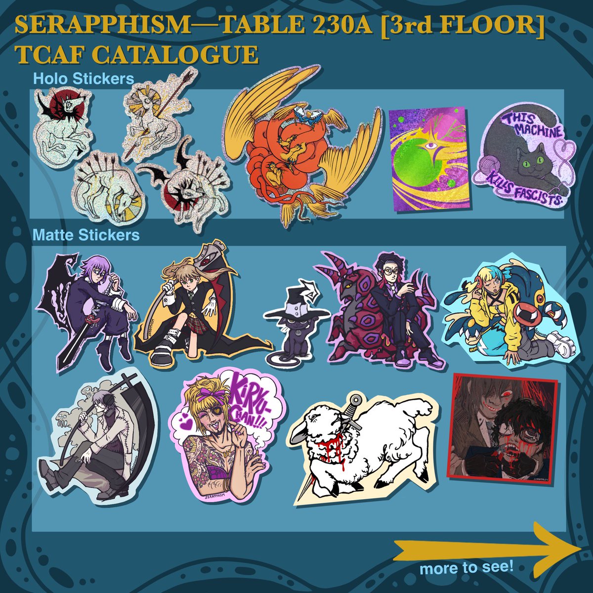 serapphism's tweet photo. tabling again! this time at TCAF ^.^ https://t.co/wrxEtpYGRb