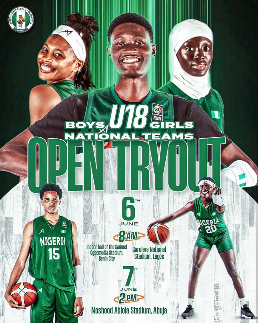 realbucketscout's tweet photo. BREAKING: Nigeria Basketball Federation has officially announced open tryouts for the U18 Boys and Girls National Teams.

Top young prospects across the country will get the opportunity to compete for a spot as Nigeria Basketball begins talent identification ahead of upcoming international competitions. 

Cc/: @NigeriaBasket @DtigressNG