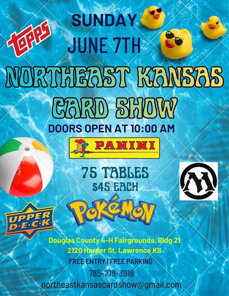 ChrisParksIT's tweet photo. @CardPurchaser I’ll be setup here in Lawrence Kansas 
#RockChalk https://t.co/VYhivXg8If