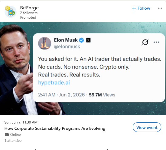 HearITfromMatt's tweet photo. @LinkedIn @LinkedInHelp how does your platform continuously allow fraud like this to be perpetuated?  Or is your executive team aligned with standing behind what @elonmusk "said" in this post? https://t.co/3Ahf7apm8L