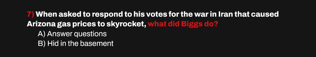 copperstate2026's tweet photo. For the third time in a row, @andybiggs4az voted to keep gas prices high. 

Read more about what else Basement Biggs doesn't want to answer for at https://t.co/TxGg0Z6g0O. https://t.co/ElQZadxvem