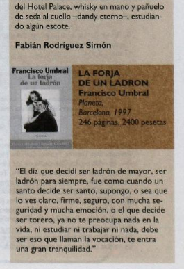 _LucasPetersen's tweet photo. ¿Será quien publicó esta reseña en Radar Libros el 1 de marzo de 1998 el mismo que imaginamos?

¿@arilijalad? 

Atención a la cita de Paco Umbral que elige para poner al final. https://t.co/oRbhu4GBRA