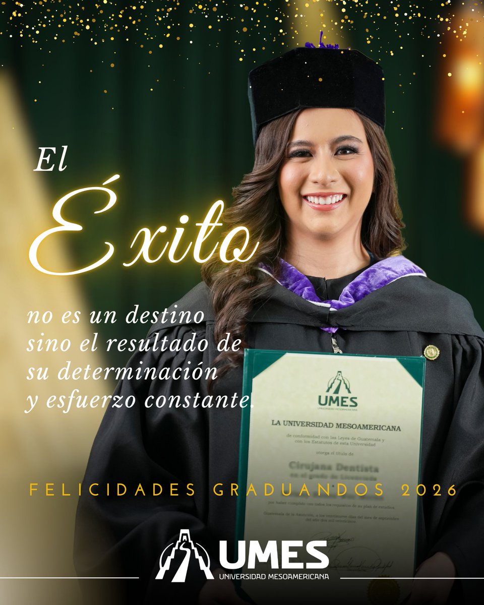 mesoxela's tweet photo. 🎓 El éxito no llegó solo. Llegó con determinación, con esfuerzo constante y con la convicción de no rendirse. Hoy nuestros graduandos 2026 recogen lo que sembraron.

#Graduaciones2026 #UMES #Éxito https://t.co/6aIQJepZuz