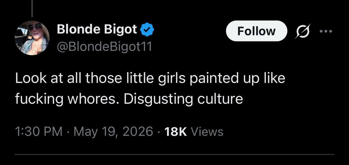 treatyoma's tweet photo. can somebody come and claim this 60 year old ugly ass racist and potty mouth grandma who sexualizes little girls 🤮 https://t.co/mqblAHuHqh