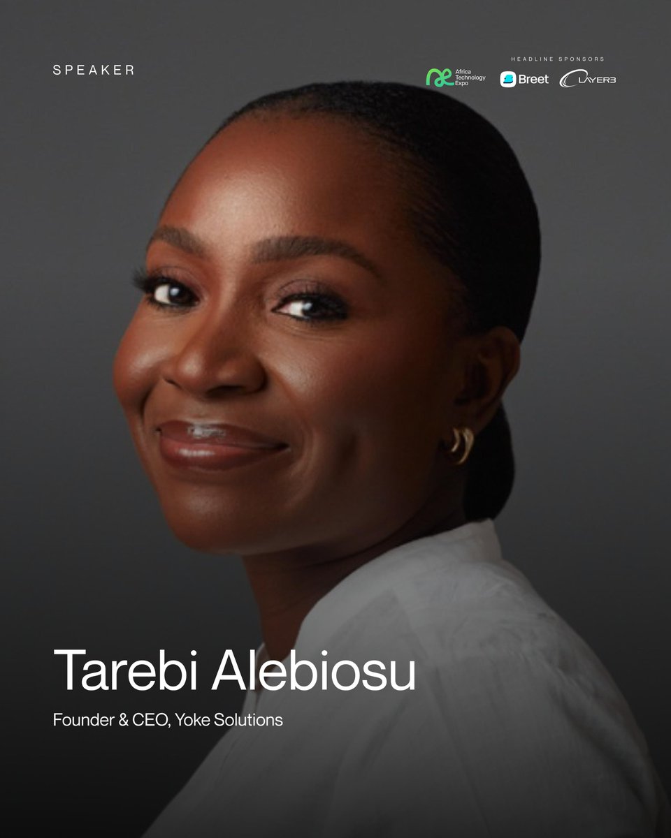 techexpohq's tweet photo. Meet Tarebi Alebiosu (@tarebibi)
Founder & CEO of Yoke Solutions, building AI-powered knowledge infrastructure for businesses and digital systems for governments and enterprises across Nigeria.
Speaking at #ATE2026.
🎟️ https://t.co/JWOCA2heRq
#AfricaTechnologyExpo #ATExLagos https://t.co/Gxfa4jeWWI