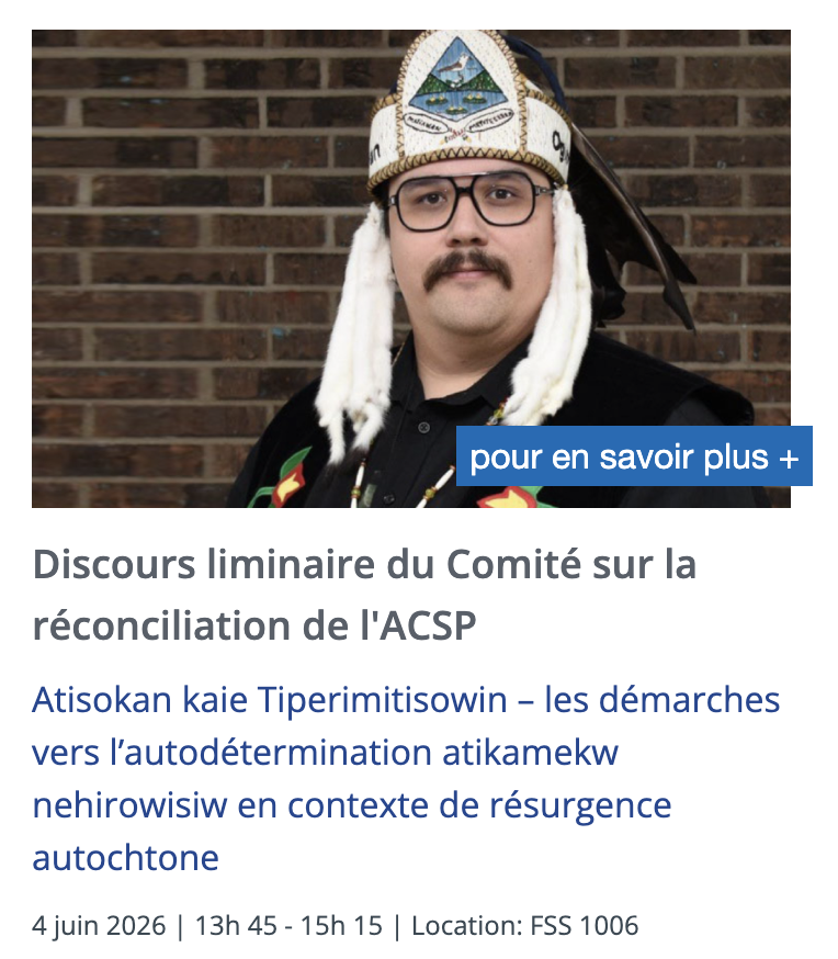 cpsa_acsp's tweet photo. #CPSA_ACSP26 Rejoignez-nous dès aujourd'hui en compagnie de la chef @SipiFlamand pour une conférence inspirante sur la gouvernance fondée sur les savoirs et les traditions autochtones.

Ne manquez pas cet événement ! https://t.co/S4p6kj6HjQ