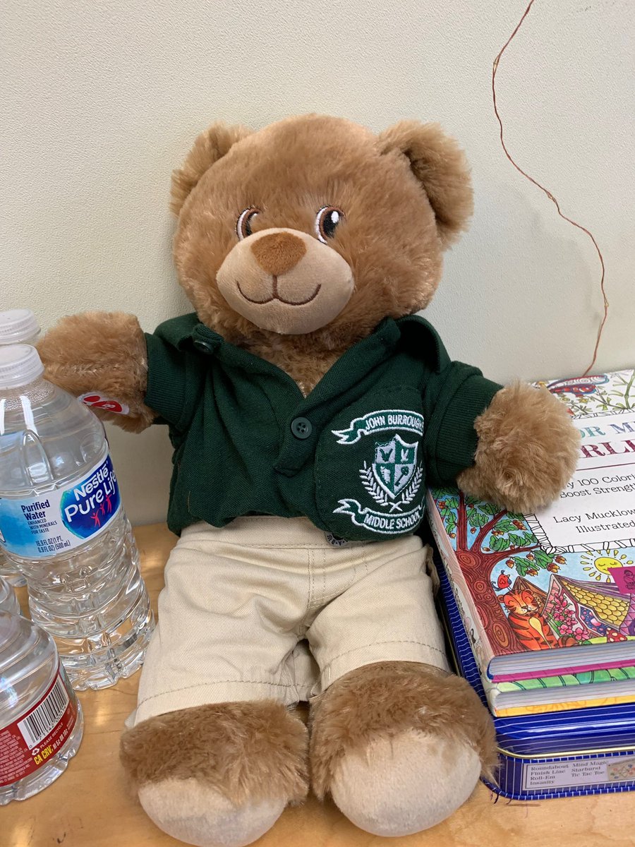 BurroughsMS's tweet photo. It’s our very last THIS IS US THURSDAY of the school year! Meet JB Bear who keeps a watchful eye over our campus all year long &amp; is excited for what’s next for all of us! #ThisIsUsThursdays #WeAreAllJBBears🐻 https://t.co/fuf0mP8G9b