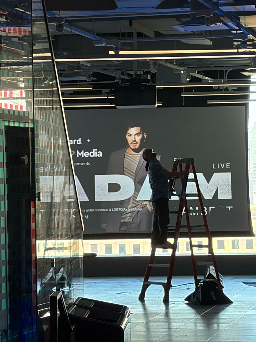 4Gelly's tweet photo. "Adam is performing at my office today for pride" 
via lizatheestalli. https://t.co/mA3jvIh4BH https://t.co/VnfGcuXsGa
