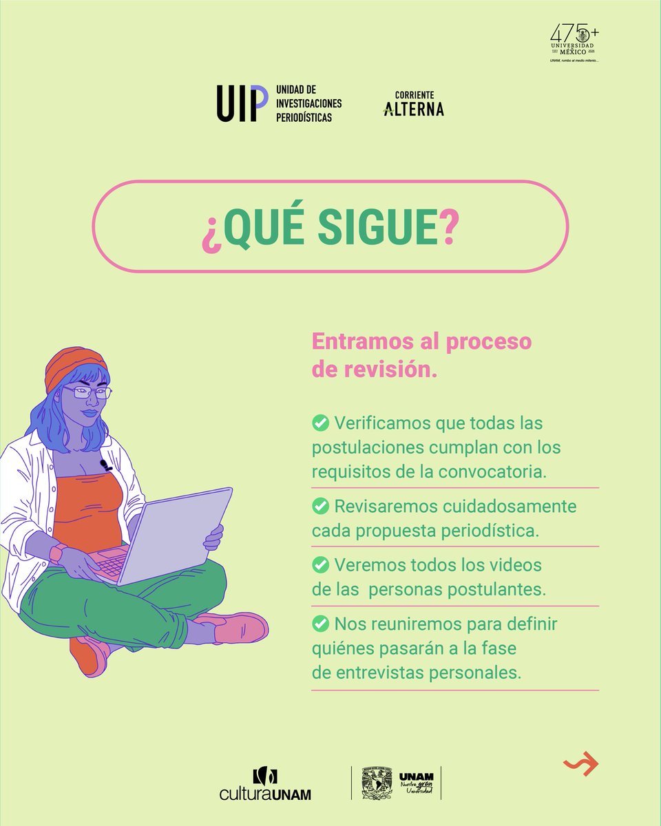 Alterna_MX's tweet photo. Gracias por participar en el proceso para formar parte de la octava generación de la UIP 🎓✨
¡Recibimos 99 postulaciones! 😱
Ahora toca revisar cada video 🎥, cada propuesta y cada historia.
1/2 🧵 https://t.co/GONEDGGnY4