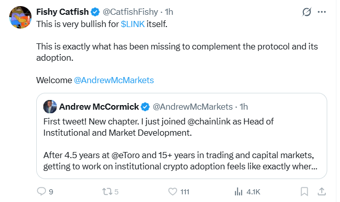 The_dude__80's tweet photo. @Chainlink employees will often slip up and accidentally admit there's a problem, just like we have here. 

"What has been missing"... Wait, I thought $Link was already working perfectly while  "powering everything". 

But I'm sure employee #801 will fix the dead funding token. https://t.co/epS7khAlR0