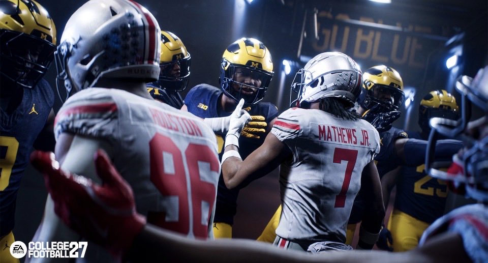CFB25News's tweet photo. Pre game tunnel scuffle?! 😤 🤯 https://t.co/E1ySa9AB8x
