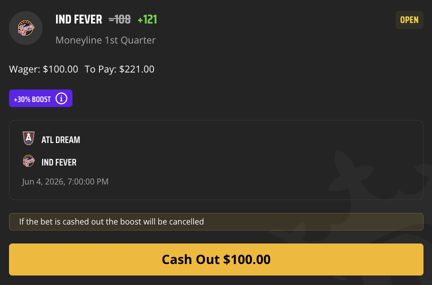 stein0690's tweet photo. DK | 30% WNBA Boost 🏀

+121 | FV -102 | EV 11.6%

QK 2.40u, playing my 1u promo max

Found using @GetBettorOdds EV Screen

🔗 Link to tail below 👇 https://t.co/bWsDBk6F9d