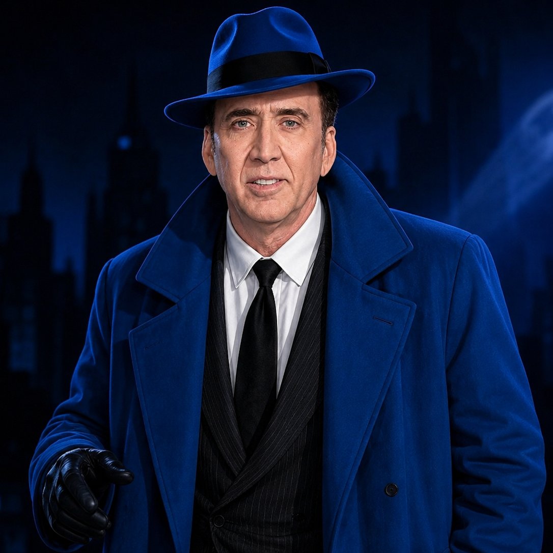 DCUAlert's tweet photo. Nicholas Cage as The Question would be PEAK 🕵️‍♂️ https://t.co/NGpJqjB10M