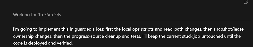 FreedomGoat_'s tweet photo. Codex is completely Fuc#ed!

Coded an bug in 3 seconds, then proceeds to spend over 90 mins trying to solve the same bug. And burns through entire 5 hour limit and 20% of weekly on $100 plan. @thsottiaux the problem is not fixed! https://t.co/510jyqvtMD