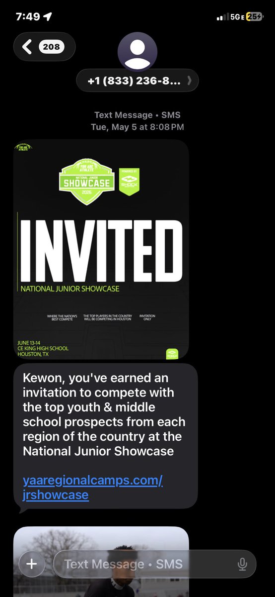 KewonWhitby2030's tweet photo. Truly Blessed to earn an invite to the National Junior Showcase from @youareathlete , the work continues. https://t.co/fiGsdUShi9