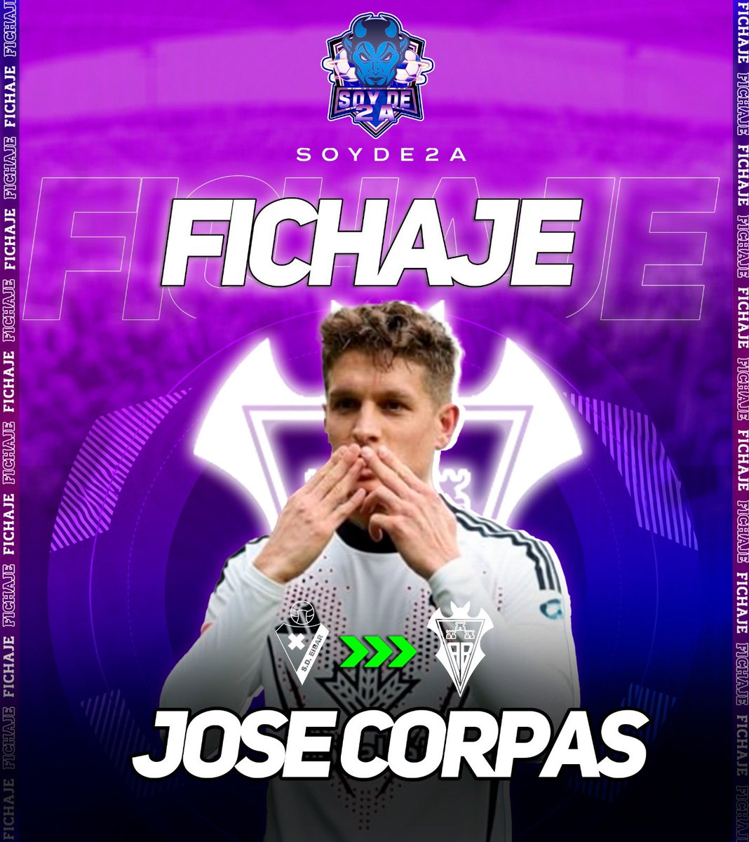 soyde2a's tweet photo. 🆕✍️ | 𝗢𝗙𝗜𝗖𝗜𝗔𝗟

🦇⚪️ El @albacetebp ha fichado al extremo 𝗝𝗢𝗦𝗘́ 𝗖𝗢𝗥𝗣𝗔𝗦

👉 Llega como agente libre y firma hasta 𝟮𝟬𝟮𝟴 https://t.co/E7TflKaaw3