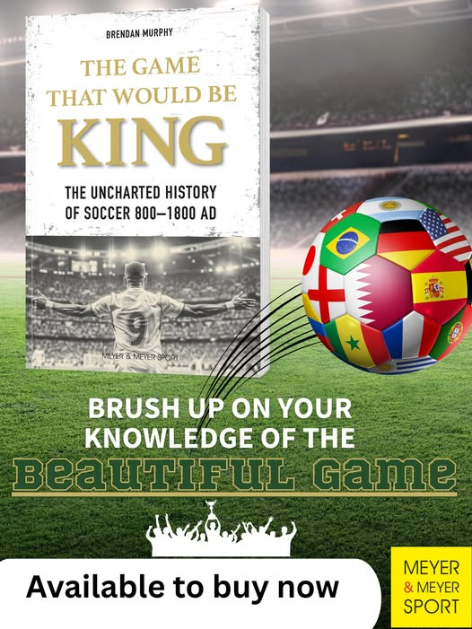 sports_meyer's tweet photo. What better time to brush up on your knowledge of the #beautifulgame than while watching the #fifaworldcup The fount of all #soccerknowledge: this book is full of the most incredible sporting tales, facts, anecdotes. It's a story that spans 5000 yrs & is sure to entertain any sport lover. 
#TheGameThatWouldBeKing #worldcup2026 #meyerandmeyersport #thesportspublisher #Soccer #football #SoccerFans #FootballFans #SoccerHistory #FootballHistory #historylovers