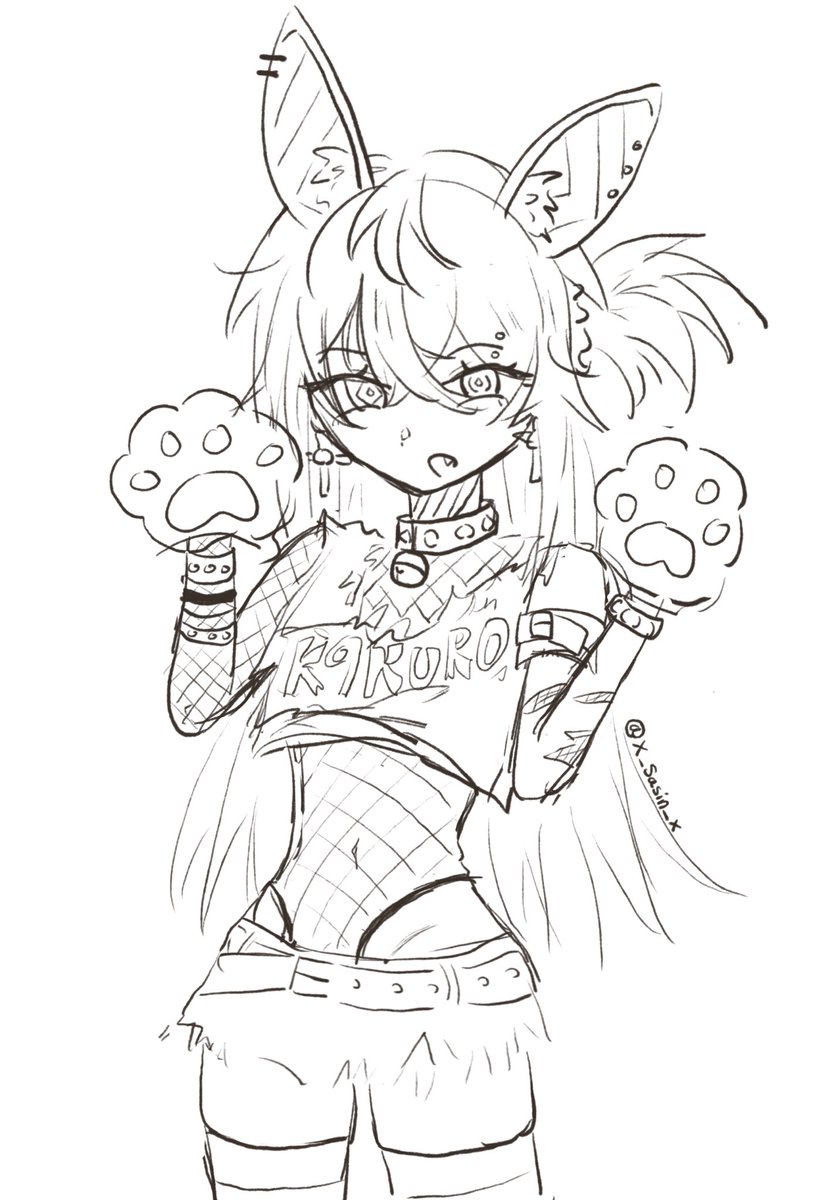 x_sasin_x's tweet photo. #K9FANART

I drew K9kuro ts!!(女)
How should I call her…. Kyuro? Kuron? https://t.co/LjPmxdQ3EY