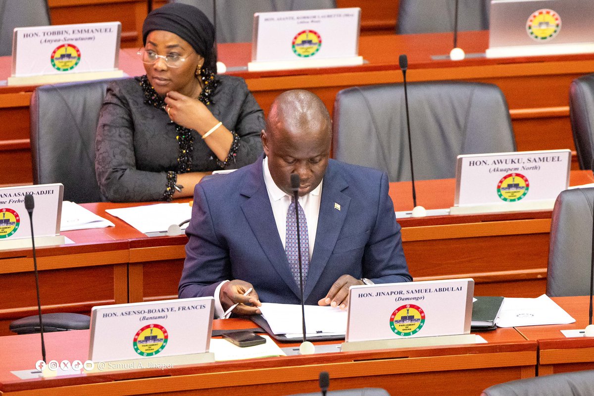 SamuelAJinapor's tweet photo. Tuesday, 2nd June 2026, I made comments on the floor ofParliament on the policy statement delivered by the Minister for Finance, Hon. Dr. Ato Cassiel Forson, on Thursday, 28th May 2026, pursuant to order 91(2) of the Standing Orders of Parliament.  In my remarks, I made a simple point: after almost eighteen months in office, Government cannot continue to engage inblame rhetoric. If the economy was indeed broken, as they claim, then it is their responsibility to fix it. That is what the Ghanaian people voted for, and that is what they are expecting.  By the end of the Akufo-Addo administration, inflation was on a downward trend, economic growth had rebounded strongly, and the economy was steadily recovering as a result of theimplementation of the post-COVID-19 Economic Recovery Programme. 
Today, many Ghanaians are having a tough time. Cost of living is on the rise, farm produce are not being purchased and families are under increasing financial pressure.
 
Recent data also shows a slowdown in the growth of the agriculture and industrial sectors, both of which are critical to jobs and livelihoods.  I further raised concerns about the continuous failure of the Ministry of Finance to release the much-needed funds to other Ministries and public institutions, and the negative effect this is having on the delivery of essential public services and development initiatives across the country. And even more worrying is the Finance Ministry’s recent unwelcomed reputation of not paying Government bills which fall due, especially to the private sector.   At the end of the day, no set of figures can replace the reality on the ground. And if there is any doubt, the Finance Minister should go out and see for himself the daily realities of Ghanaians.