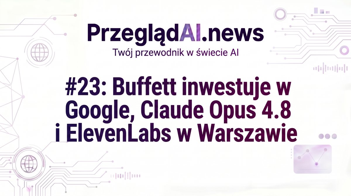 PradzynskiJakub's tweet photo. Warren Buffett, który przez lata omijał tech szerokim łukiem, właśnie kładzie 10 miliardów dolarów na stół @Google. Do tego @AnthropicAI szykuje się na giełdę, a @ElevenLabs pokazuje w Warszawie, że przyszłość audio należy do Polski.

🔹 Koncern Alphabet ogłosił gigantyczny plan pozyskania 80 miliardów dolarów kapitału na sfinansowanie gwałtownie rosnących wydatków na infrastrukturę sztucznej inteligencji, w tym centra danych i układy obliczeniowe. Kluczowym elementem tej operacji jest prywatna inwestycja o wartości 10 miliardów dolarów ze strony Berkshire Hathaway, kontrolowanego przez słynnego inwestora Warrena Buffetta. Pozostała kwota zostanie zebrana poprzez emisję akcji uprzywilejowanych oraz programy rynkowe (ATM), wspierając tegoroczne nakłady inwestycyjne Google szacowane na astronomiczne 180-190 miliardów dolarów. Wejście Warrena Buffetta do gry to ogromny, niespodziewany certyfikat zaufania dla Google, biorąc pod uwagę dotychczasową, skrajną niechęć legendarnego inwestora do firm technologicznych o niepewnym ROI.

🔹 Gigant branży sztucznej inteligencji, firma Anthropic, oficjalnie potwierdziła złożenie poufnego wniosku rejestracyjnego (IPO) do amerykańskiej Komisji Papierów Wartościowych i Giełd (SEC). Decyzja ta następuje zaledwie chwilę po majowej rundzie finansowej, w której spółka pozyskała 65 miliardów dolarów, co wywindowało jej wycenę do niewyobrażalnego poziomu blisko 965 miliardów dolarów. Chociaż liczba oferowanych akcji ani ich przedział cenowy nie zostały jeszcze ujawnione, debiut na giełdzie planowany jest jeszcze na drugą połowę 2026 roku. To absolutnie decydujący moment dla całego sektora nowej technologii, będący ostatecznym testem zaufania inwestorów publicznych do rentowności rewolucji generatywnego AI.

🔹 Podczas wyjątkowego szczytu ElevenLabs Summit w warszawskim Teatrze Wielkim, w którym miałem okazję brać udział, założyciele (@mati, @dabkowski_piotr) wycenianej na 11 miliardów dolarów firmy zaprezentowali najnowsze osiągnięcia w dziedzinie generatywnego audio. Wśród nowości znalazły się model Dubbing V2 zachowujący oryginalne emocje w tłumaczeniach, a także ultranowoczesny syntezator Eleven V4 zdolny zarówno do szeptu, jak i śpiewu. Ogromną sensację wzbudził pokaz na żywo autonomicznego agenta turystycznego, który posłużył jako spersonalizowany przewodnik po operze, przemawiający perfekcyjnie sklonowanym głosem wybitnego aktora Piotra Fronczewskiego. Dla polskiej sceny technologicznej to gigantyczny powód do dumy i dowód na to, że nasz talent inżynierski potrafi stworzyć globalnego lidera w najbardziej konkurencyjnej branży świata.

Linki do tych i ~30 innych, wartościowych newsów i artykułów z ostatniego tygodnia w branży AI znajdziesz w najnowszym #23 wydaniu newslettera PrzeglądAI.

👉 Subskrybuj, aby być na bieżąco! Link w opisie profilu.

Social media nie lubią linków w postach, dlatego umieszczę go też w komentarzu za jakiś czas. 👇
